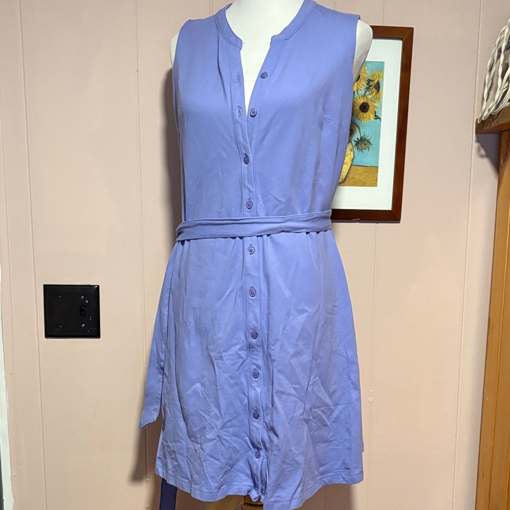 Chic Lavender Button-Front Mini Dress - image 1